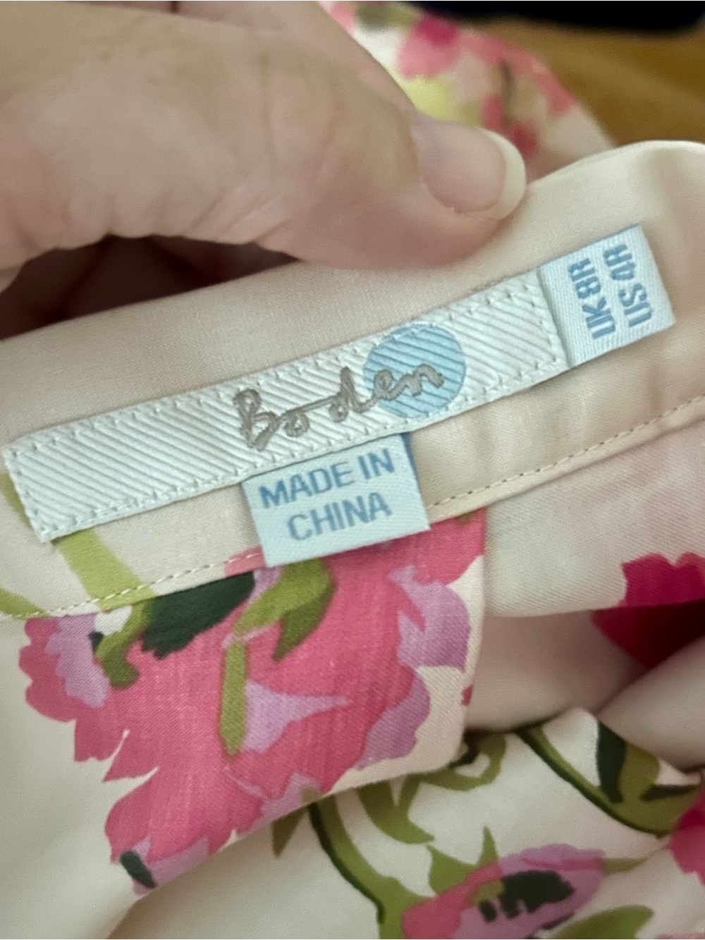 Boden Pandora 100% Silk Floral A-Line Midi Skirt Pink Green Sz 4 - Picture 4 of 9